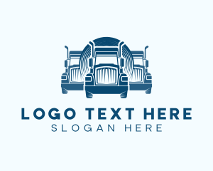 Haulage - Truck Logistics Transport logo design