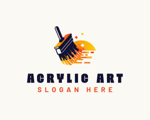 Acrylic Paintbrush Renovation logo design