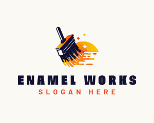 Enamel - Acrylic Paintbrush Renovation logo design