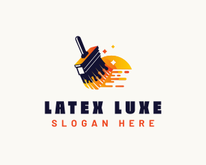 Latex - Acrylic Paintbrush Renovation logo design