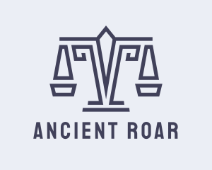 Ancient Justice Scale logo design