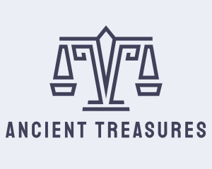 Ancient Justice Scale logo design