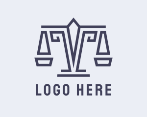 Ancient - Ancient Justice Scale logo design