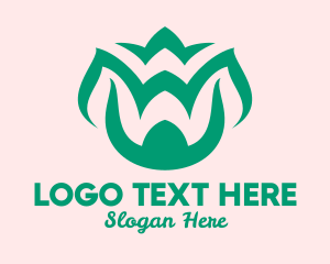 Massage - Green Organic Spa logo design
