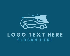 Blue - Car Pressure Washing Cleaner logo design