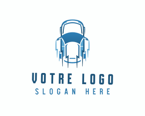 Transport - Car Racing Sedan logo design