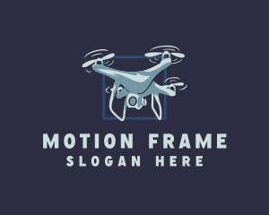 Footage - Drone Surveillance Lens logo design