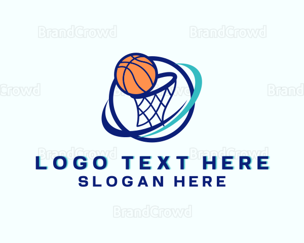 Basketball Net Court Logo