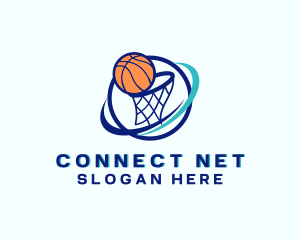  Basketball Net Court logo design