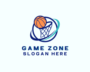  Basketball Net Court logo design