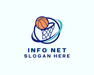  Basketball Net Court logo design