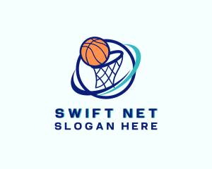  Basketball Net Court logo design