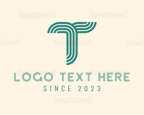 Retro Stripe Business Logo