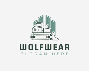 Bulldozer Construction Equipment Logo