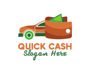 Car Sales Wallet Cash logo design