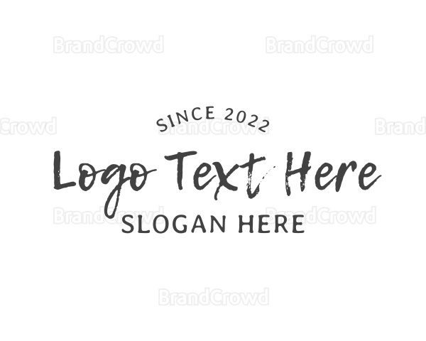 Texture Script Wordmark Logo