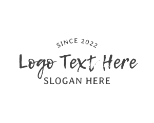 Grunge - Texture Script Wordmark logo design