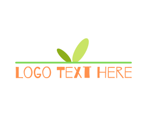 Name - Leaf Sprout Wordmark logo design