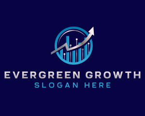 Arrow Growth Graph logo design