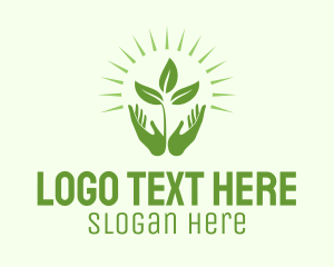 Green Hand Nature  Logo