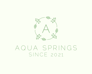 Spring Leaf Frame Boutique logo design