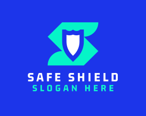 Security Shield Letter S logo design