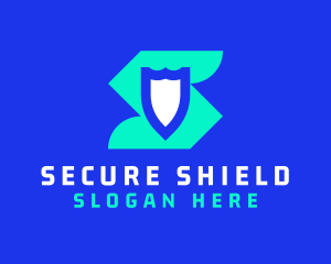 Security Shield Letter S logo design