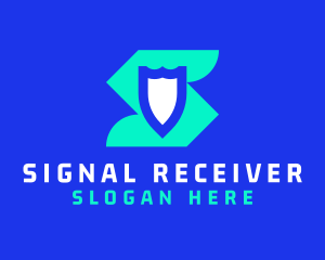 Security Shield Letter S logo design