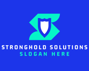 Security Shield Letter S logo design