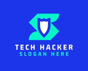 Hacking - Security Shield Letter S logo design