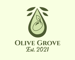 Olive Oil Droplet logo design