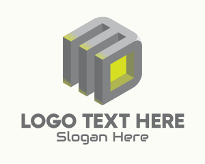 3d text logo