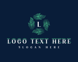 Farming - Garden Leaf Wreath logo design