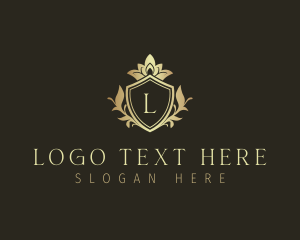 Luxe - Crown Shield Ornament logo design