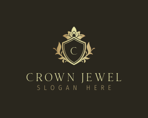 Crown Shield Ornament  logo design