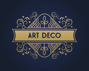 Art Deco Frame Ornament logo design