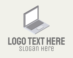 Three-dimensional - Modern Laptop Isometric logo design