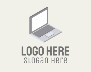 Electronics - Modern Laptop Isometric logo design