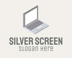 Modern Laptop Isometric logo design