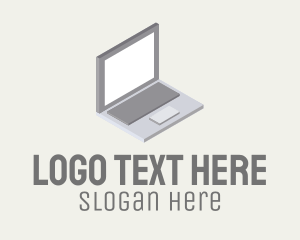 Monitor - Modern Laptop Isometric logo design