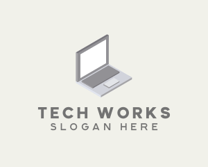 Laptop Computer Technology logo design