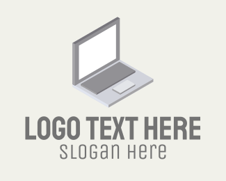 Modern Laptop Isometric Logo