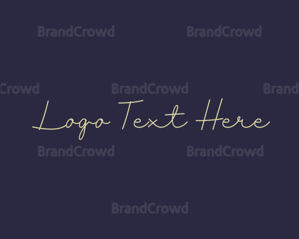 Elegant Handwritten Signature Logo