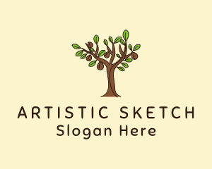 Drawing - Coffee Tree Farm logo design