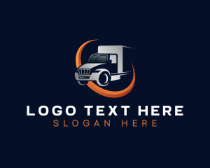Distribution - Cargo Truck Logistics logo design