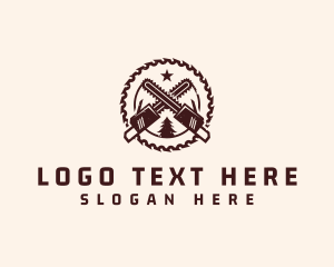 Lumberjack - Chainsaw Lumberjack Workshop logo design