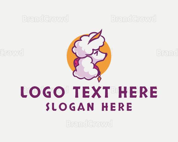 Grooming Poodle Dog Logo