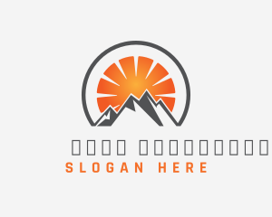 Gradient Sun Mountain Logo