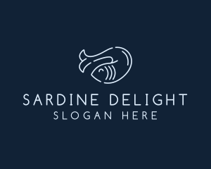 Monoline Fish Seafood logo design