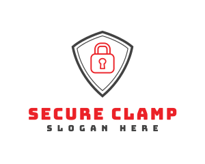 Secure Lock Shield logo design